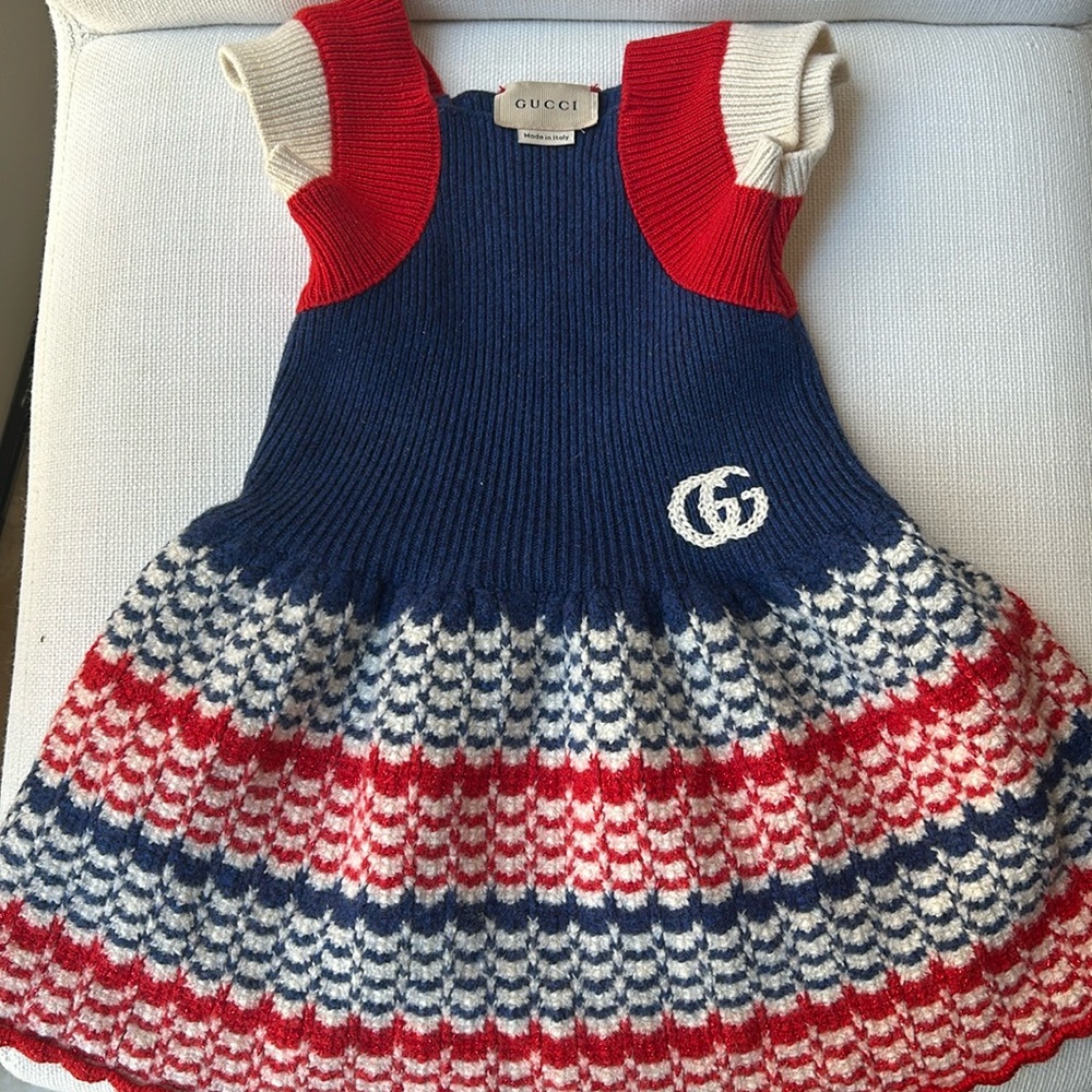 Kids knit gucci dress